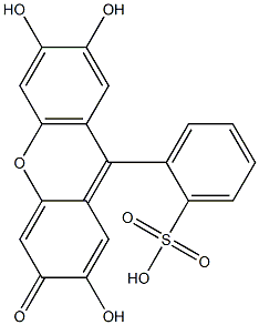 2-(2,6,7-Trihydroxy-3-oxo-3H-xanthen-9-yl)benzenesulfonic acid,,结构式