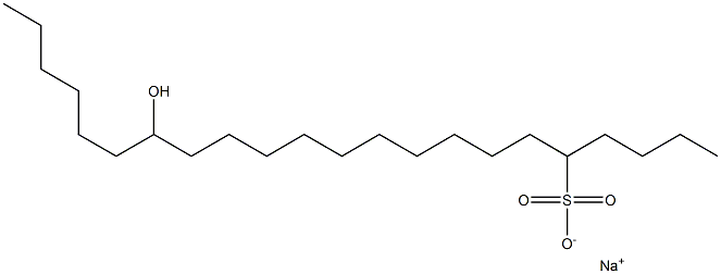 16-Hydroxydocosane-5-sulfonic acid sodium salt 结构式