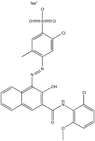 2-Chloro-5-methyl-4-[[3-[[(2-chloro-6-methoxyphenyl)amino]carbonyl]-2-hydroxy-1-naphtyl]azo]benzenesulfonic acid sodium salt