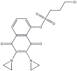 2,3-Bis(1-aziridinyl)-5-[3-chloropropylsulfonyloxy]-1,4-naphthoquinone,,结构式