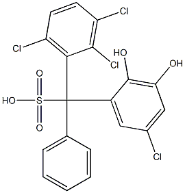 (5-Chloro-2,3-dihydroxyphenyl)(2,3,6-trichlorophenyl)phenylmethanesulfonic acid Structure