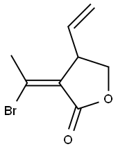 4,5-Dihydro-3-(1-bromoethylidene)-4-ethenylfuran-2(3H)-one,,结构式