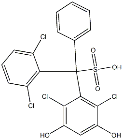 (2,6-Dichlorophenyl)(2,6-dichloro-3,5-dihydroxyphenyl)phenylmethanesulfonic acid