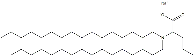 2-(Dihexadecylamino)valeric acid sodium salt Struktur