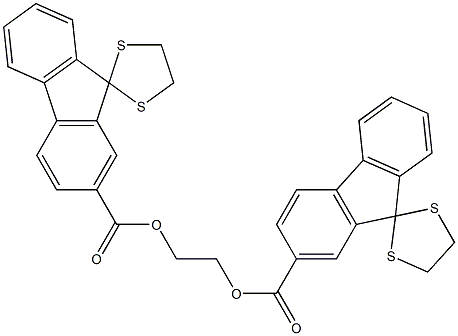 Bis[9,9-(ethylenebisthio)-9H-fluorene-2-carboxylic acid]1,2-ethanediyl ester Structure