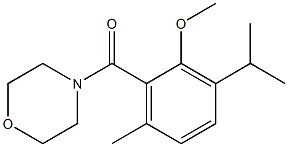 4-(3-イソプロピル-6-メチル-2-メトキシベンゾイル)モルホリン 化学構造式