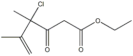 3-Oxo-4-chloro-4,5-dimethyl-5-hexenoic acid ethyl ester Structure