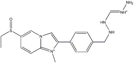 1-Methyl-6-ethylsulfinyl-2-[4-[2-(aminoiminiomethyl)hydrazinomethyl]phenyl]imidazo[1,2-a]pyridin-1-ium