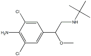 N-(tert-ブチル)-4-アミノ-3,5-ジクロロ-β-メトキシフェネチルアミン 化学構造式