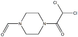 4-ジクロロアセチルピペラジン-1-カルボアルデヒド 化学構造式