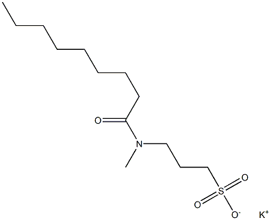 3-(N-Nonanoyl-N-methylamino)-1-propanesulfonic acid potassium salt 结构式