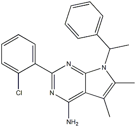 4-Amino-5,6-dimethyl-7-(1-phenylethyl)-2-(2-chlorophenyl)-7H-pyrrolo[2,3-d]pyrimidine