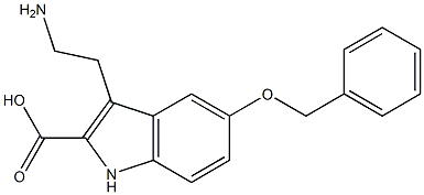 3-(2-アミノエチル)-5-(ベンジルオキシ)-1H-インドール-2-カルボン酸 化学構造式