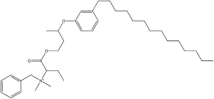 N,N-Dimethyl-N-benzyl-N-[1-[[3-(3-tetradecylphenyloxy)butyl]oxycarbonyl]propyl]aminium|