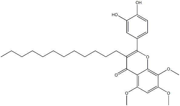  2-(3,4-Dihydroxyphenyl)-5,7,8-trimethoxy-3-dodecyl-4H-1-benzopyran-4-one