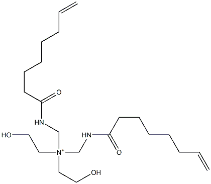 2-Hydroxy-N-(2-hydroxyethyl)-N,N-bis[(7-octenoylamino)methyl]ethanaminium 结构式