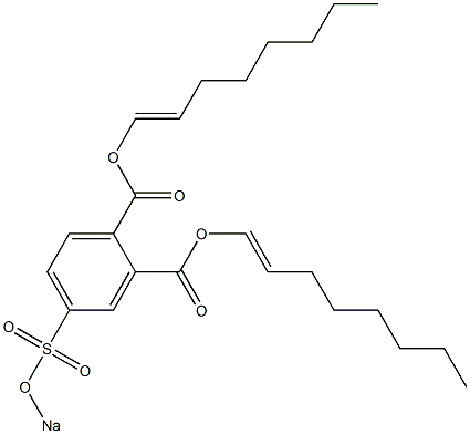 4-(ソジオスルホ)フタル酸ジ(1-オクテニル) 化学構造式