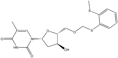 5'-O-[(2-Methylthiophenylthio)methyl]thymidine Structure