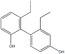 2',6-ジエチル-1,1'-ビフェニル-2,4'-ジオール 化学構造式