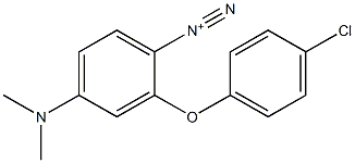 2-(4-Chlorophenoxy)-4-(dimethylamino)benzenediazonium Structure