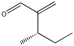[S,(+)]-3-メチル-2-メチレンバレルアルデヒド 化学構造式