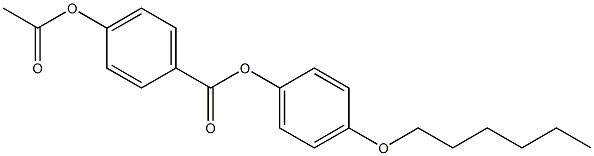 p-Acetyloxybenzoic acid p-(hexyloxy)phenyl ester Structure