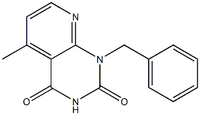 1-ベンジル-5-メチルピリド[2,3-d]ピリミジン-2,4(1H,3H)-ジオン 化学構造式