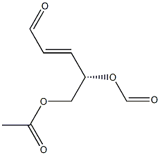 (2E,4S)-5-Acetoxy-4-formyloxy-2-pentenal Structure