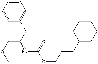 N-[(S)-1-メトキシメチル-2-フェニルエチル]カルバミド酸(E)-3-シクロヘキシルアリル 化学構造式