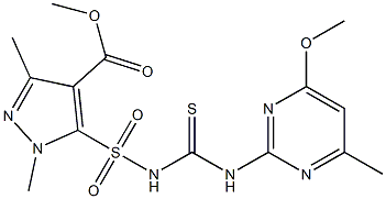  1,3-Dimethyl-5-[[(4-methyl-6-methoxypyrimidin-2-yl)thiocarbamoyl]sulfamoyl]-1H-pyrazole-4-carboxylic acid methyl ester