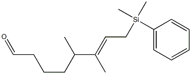 (6E)-5,6-Dimethyl-8-(dimethylphenylsilyl)-6-octen-1-al