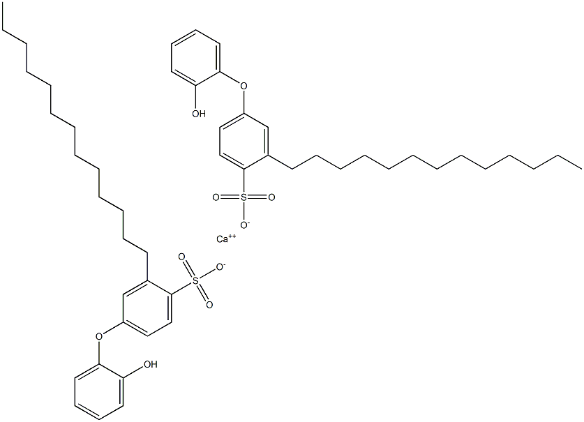 Bis(2'-hydroxy-3-tridecyl[oxybisbenzene]-4-sulfonic acid)calcium salt,,结构式