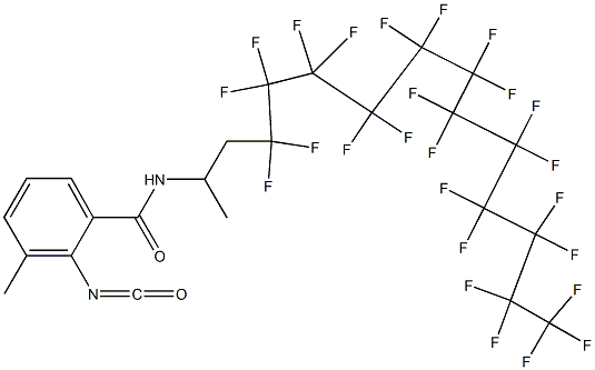 2-Isocyanato-3-methyl-N-[2-(pentacosafluorododecyl)-1-methylethyl]benzamide 结构式