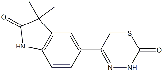  3,3-Dimethyl-5-[(3,6-dihydro-2-oxo-2H-1,3,4-thiadiazin)-5-yl]-1H-indol-2(3H)-one