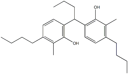 6,6'-Butylidenebis(2-methyl-3-butylphenol) Structure