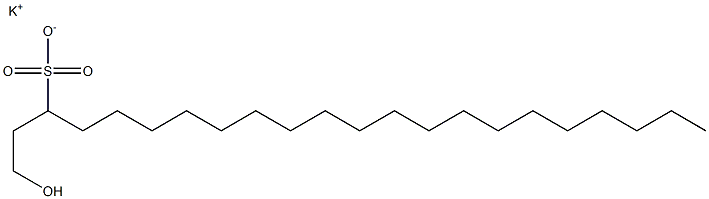 1-Hydroxydocosane-3-sulfonic acid potassium salt Structure