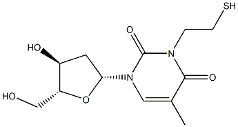 3-(2-Mercaptoethyl)thymidine Structure