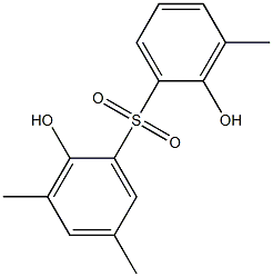 2,2'-Dihydroxy-3,3',5-trimethyl[sulfonylbisbenzene] Structure