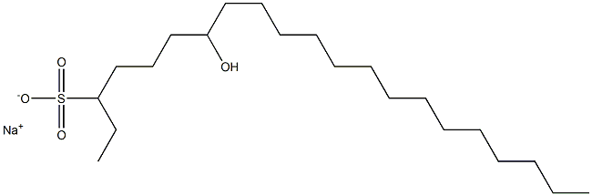 7-Hydroxyhenicosane-3-sulfonic acid sodium salt Structure