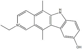 2-Ethyl-9-hydroxy-5,11-dimethyl-6H-pyrido[4,3-b]carbazol-2-ium