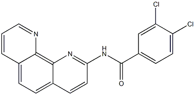 2-(3,4-Dichlorobenzoylamino)-1,10-phenanthroline 结构式
