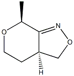 (3aS,7S)-7-メチル-3,3a,4,5-テトラヒドロ-7H-ピラノ[3,4-c]イソオキサゾール 化学構造式