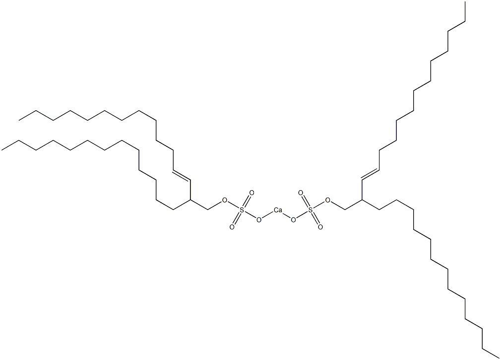 ビス(2-トリデシル-3-ペンタデセニルオキシスルホニルオキシ)カルシウム 化学構造式