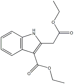 3-Ethoxycarbonyl-1H-indole-2-acetic acid ethyl ester Structure
