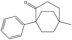 1-Phenyl-5-methylbicyclo[3.2.2]nonan-2-one Structure