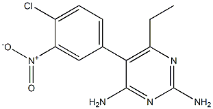 2,4-Diamino-6-ethyl-5-(3-nitro-4-chlorophenyl)pyrimidine Structure