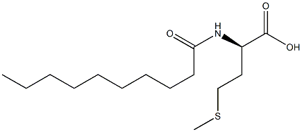 (R)-4-Methylthio-2-[(1-oxodecyl)amino]butanoic acid,,结构式