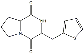 3-[(Thiophen-2-yl)methyl]hexahydropyrrolo[1,2-a]pyrazine-1,4-dione,,结构式