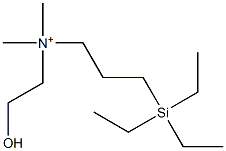 N-(2-ヒドロキシエチル)-N,N-ジメチル-3-(トリエチルシリル)-1-プロパンアミニウム 化学構造式