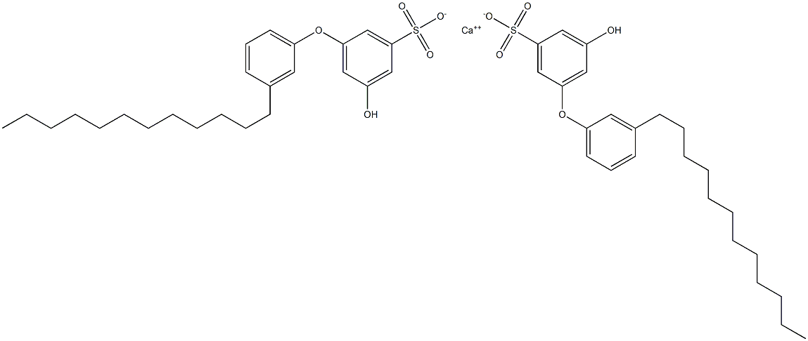 Bis(5-hydroxy-3'-dodecyl[oxybisbenzene]-3-sulfonic acid)calcium salt 结构式